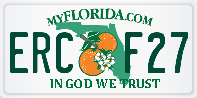 FL license plate ERCF27