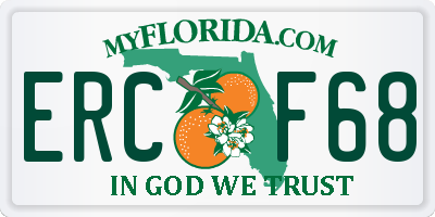 FL license plate ERCF68