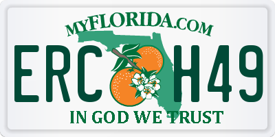 FL license plate ERCH49