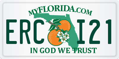 FL license plate ERCI21