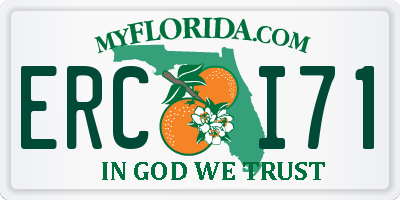 FL license plate ERCI71
