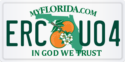FL license plate ERCU04