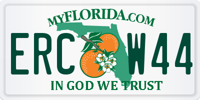 FL license plate ERCW44