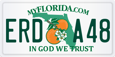 FL license plate ERDA48