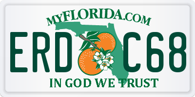 FL license plate ERDC68