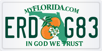 FL license plate ERDG83