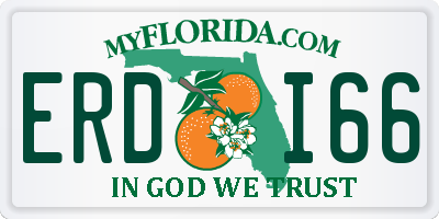 FL license plate ERDI66