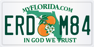 FL license plate ERDM84