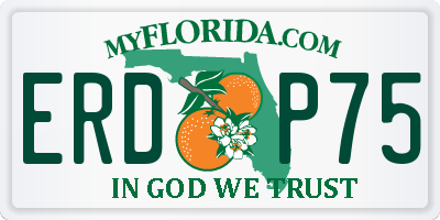 FL license plate ERDP75