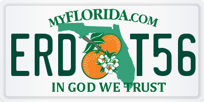 FL license plate ERDT56