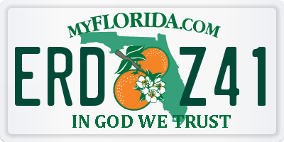 FL license plate ERDZ41