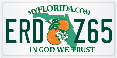 FL license plate ERDZ65