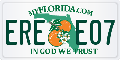 FL license plate EREE07