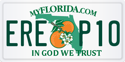 FL license plate EREP10