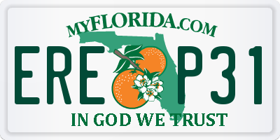 FL license plate EREP31