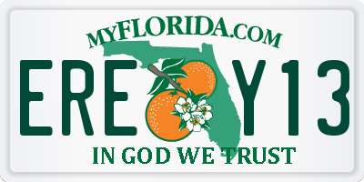 FL license plate EREY13