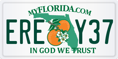FL license plate EREY37
