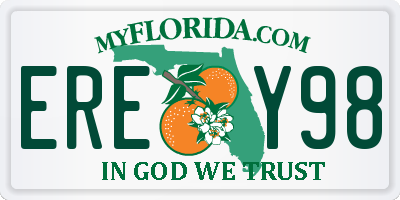 FL license plate EREY98