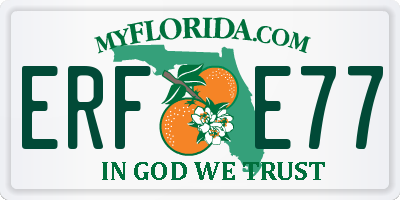 FL license plate ERFE77