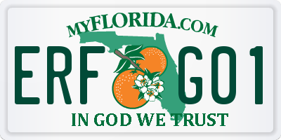 FL license plate ERFG01
