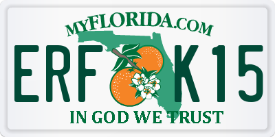 FL license plate ERFK15