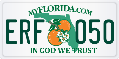 FL license plate ERFO50