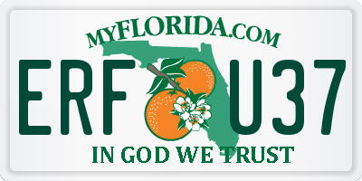 FL license plate ERFU37
