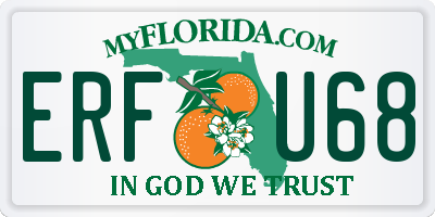 FL license plate ERFU68