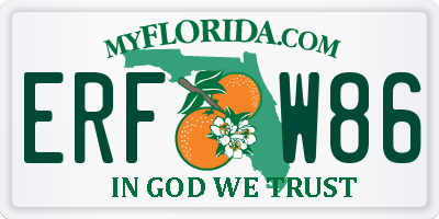 FL license plate ERFW86