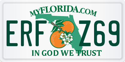 FL license plate ERFZ69