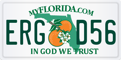 FL license plate ERGD56