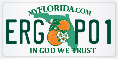 FL license plate ERGP01