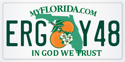 FL license plate ERGY48