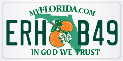 FL license plate ERHB49