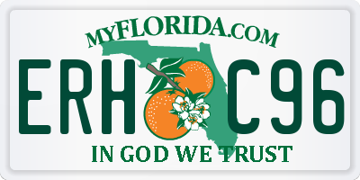 FL license plate ERHC96