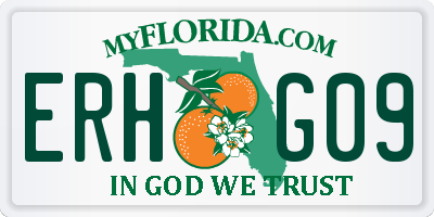 FL license plate ERHG09