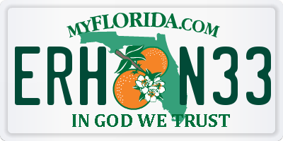 FL license plate ERHN33