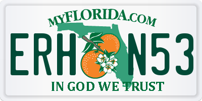 FL license plate ERHN53
