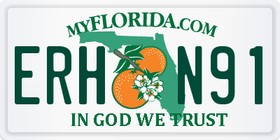 FL license plate ERHN91