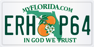 FL license plate ERHP64