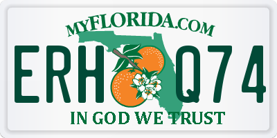 FL license plate ERHQ74