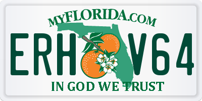 FL license plate ERHV64