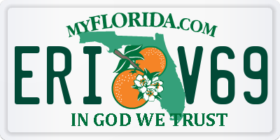 FL license plate ERIV69