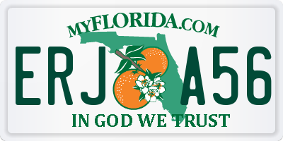 FL license plate ERJA56