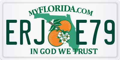FL license plate ERJE79