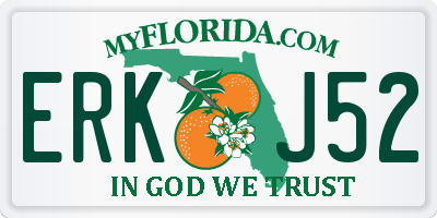 FL license plate ERKJ52