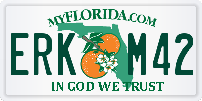 FL license plate ERKM42