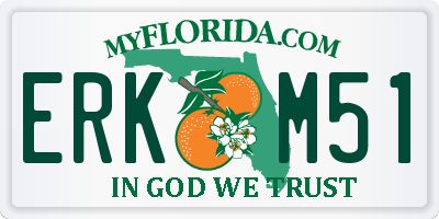 FL license plate ERKM51