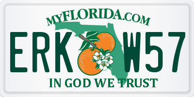 FL license plate ERKW57
