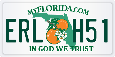 FL license plate ERLH51